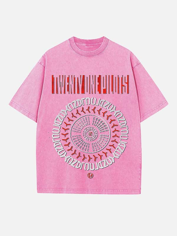 Twenty One Pilots Print Round Neck T-shirt