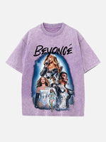 Beyoncé Print Round Neck T-shirt