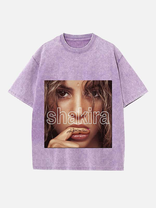Shakira Print Round Neck T-shirt
