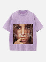 Shakira Print Round Neck T-shirt