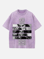 Lady Gaga Print Round Neck T-shirt