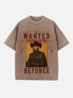 Beyoncé Print Round Neck T-shirt