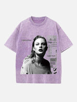 Taylor Swift Print Round Neck T-shirt