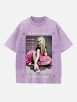 Avril Lavigne Print Round Neck T-shirt