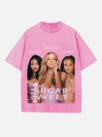 Mariah Carey Print Round Neck T-shirt