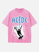 AC/DC Print Round Neck T-shirt