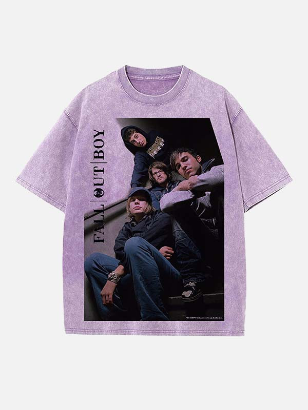 Fall Out Boy Print Round Neck T-shirt