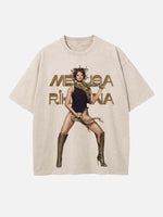 Rihanna Print Round Neck T-shirt