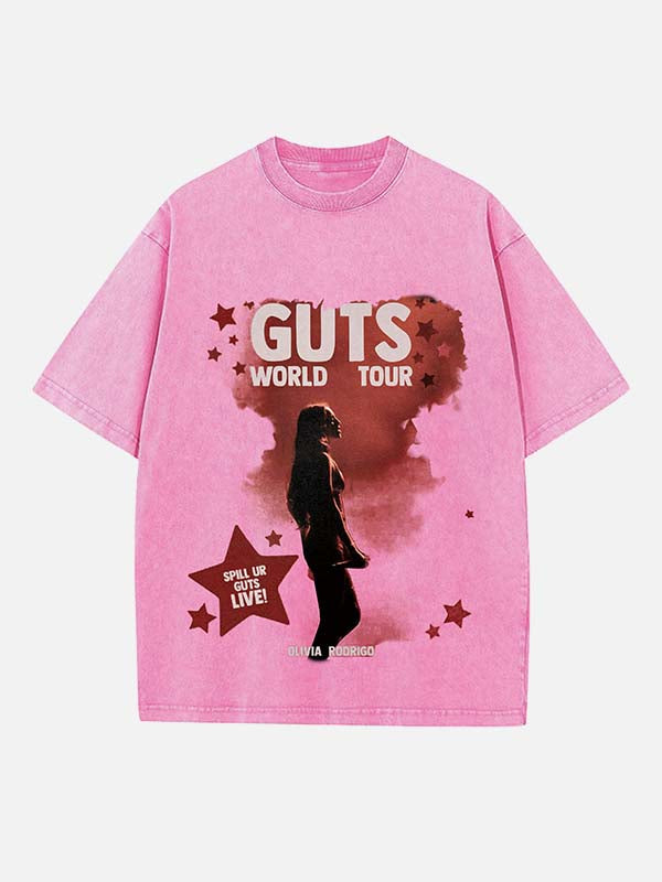 Olivia Rodrigo Print Round Neck T-shirt