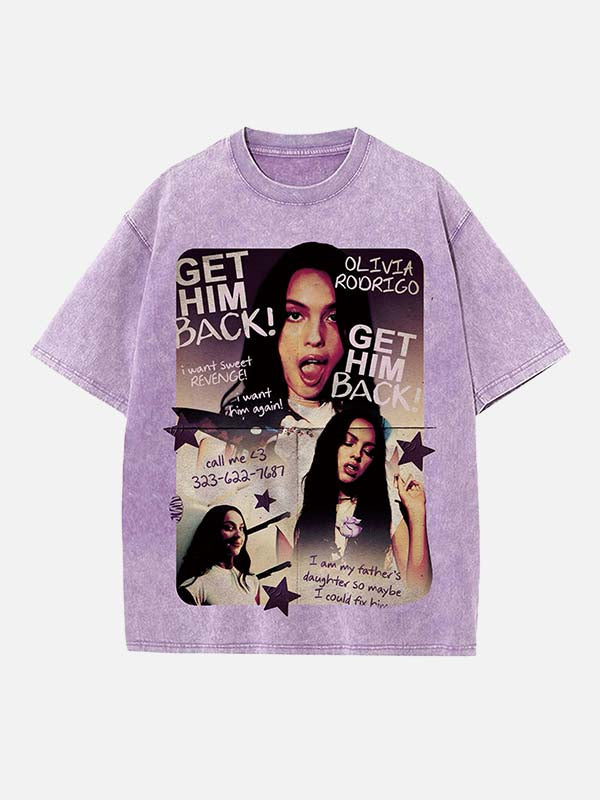 Olivia Rodrigo Print Round Neck T-shirt