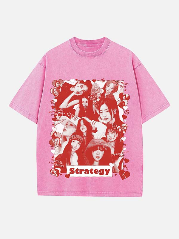 TWICE Print Round Neck T-shirt