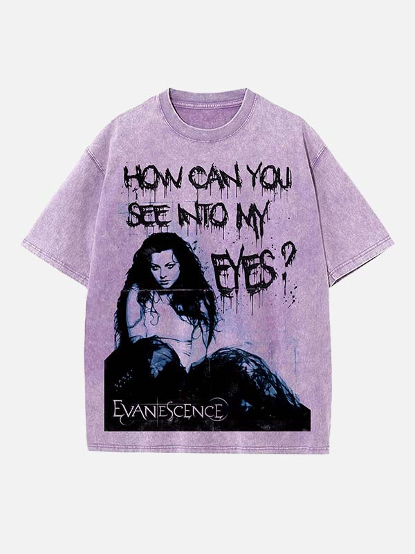 Evanescence Print Round Neck T-shirt