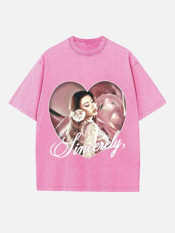 Kali Uchis Print Round Neck T-shirt
