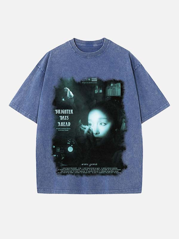 Ariana Grande Print Round Neck T-shirt