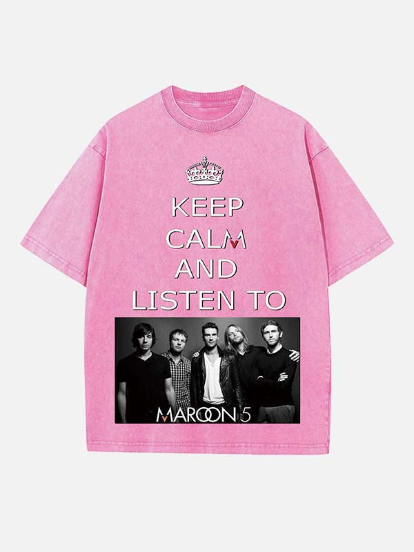 Maroon 5 Print Round Neck T-shirt