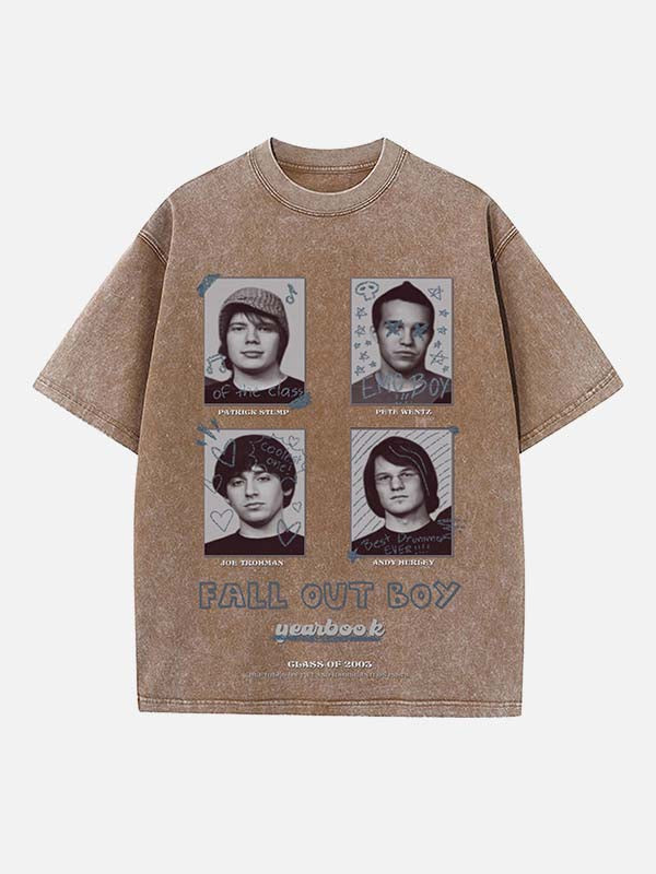 Fall Out Boy Print Round Neck T-shirt