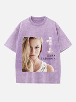 Zara Larsson Print Round Neck T-shirt