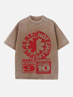 Red Hot Chili Peppers Print Round Neck T-shirt