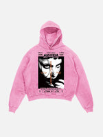 Lady Gaga Print Slant Pockets Hoodie
