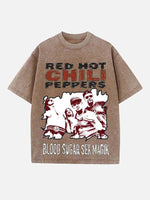Red Hot Chili Peppers Print Round Neck T-shirt