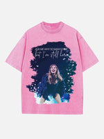 Taylor Swift Print Round Neck T-shirt