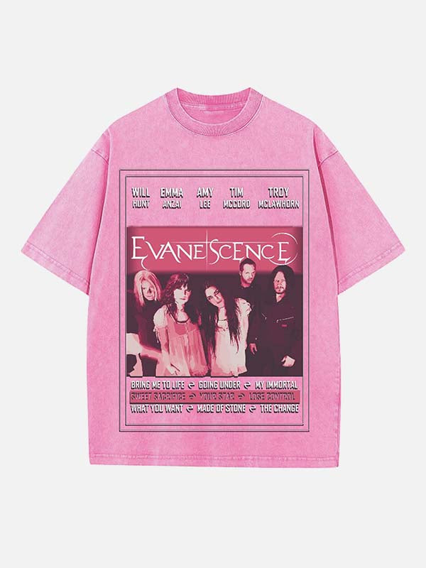 Evanescence Print Round Neck T-shirt