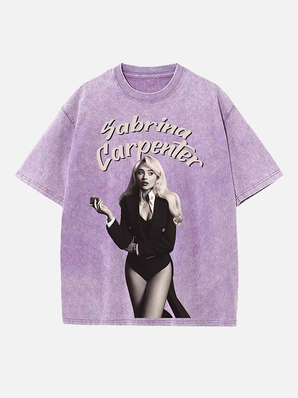 Sabrina Carpenter Print Round Neck T-shirt