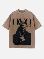 Drake Print Round Neck T-shirt