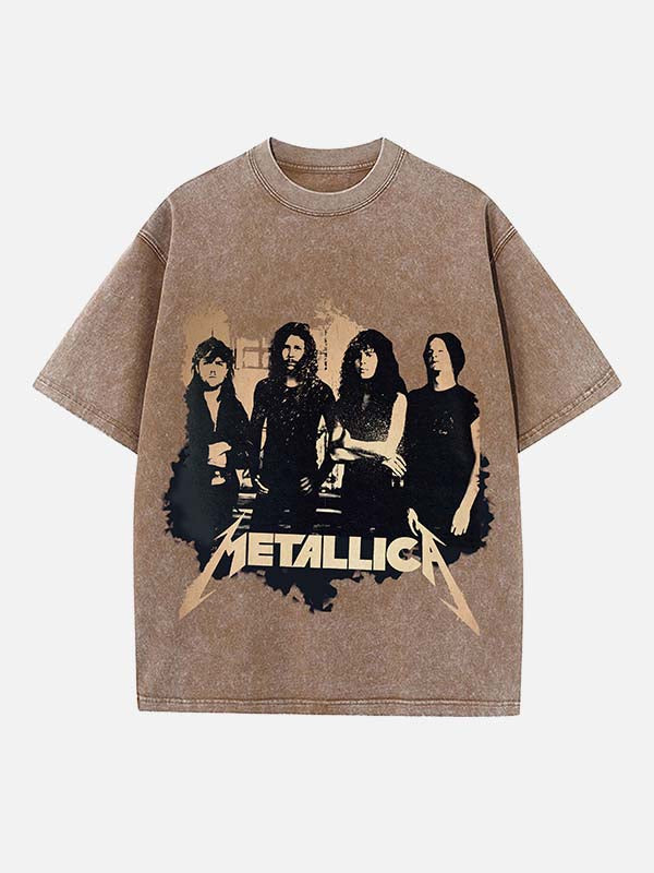 Metallica Print Round Neck T-shirt