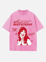 Taylor Swift Print Round Neck T-shirt