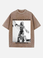 Miley Cyrus Print Round Neck T-shirt