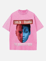 Rihanna Print Round Neck T-shirt