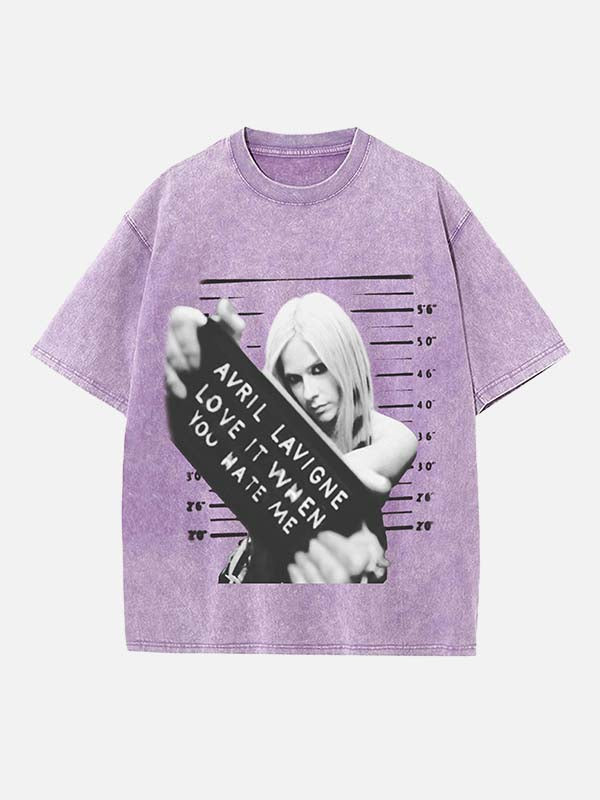 Avril Lavigne Print Round Neck T-shirt