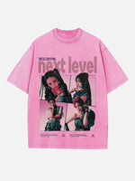 Aespa Print Round Neck T-shirt