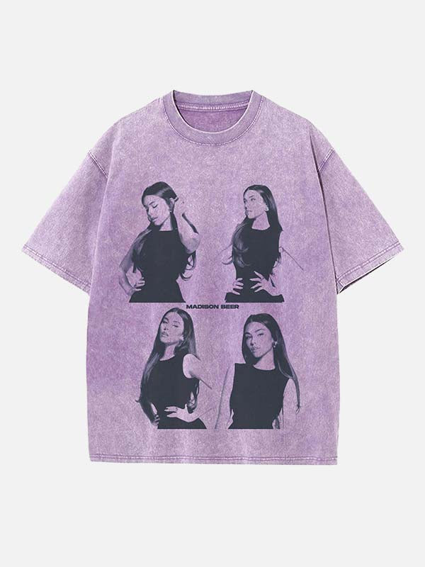Madison Beer Print Round Neck T-shirt