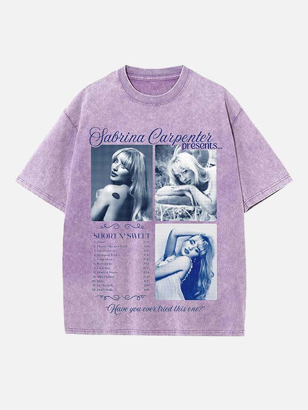 Sabrina Carpenter Print Round Neck T-shirt
