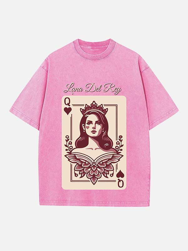 Lana Del Rey Print Round Neck T-shirt
