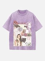 Lana Del Rey Print Round Neck T-shirt