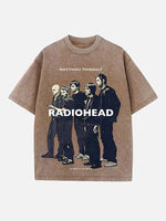 Radiohead Print Round Neck T-shirt