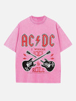 AC/DC Print Round Neck T-shirt