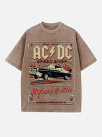 AC/DC Print Round Neck T-shirt