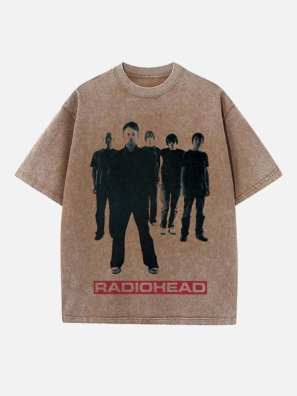 Radiohead Print Round Neck T-shirt