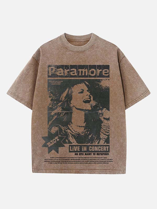 Paramore Print Round Neck T-shirt