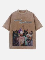 Post Malone Print Round Neck T-shirt