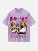 Mariah Carey Print Round Neck T-shirt