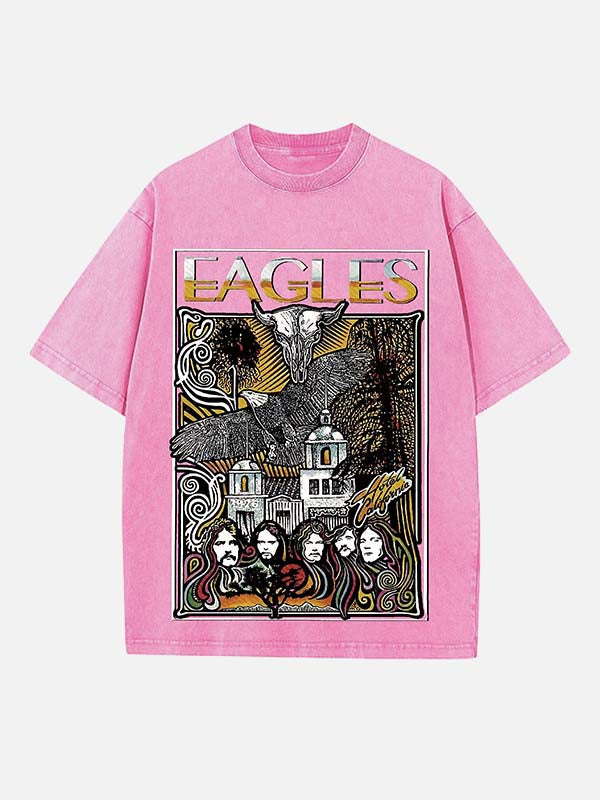 Eagles Print Round Neck T-shirt