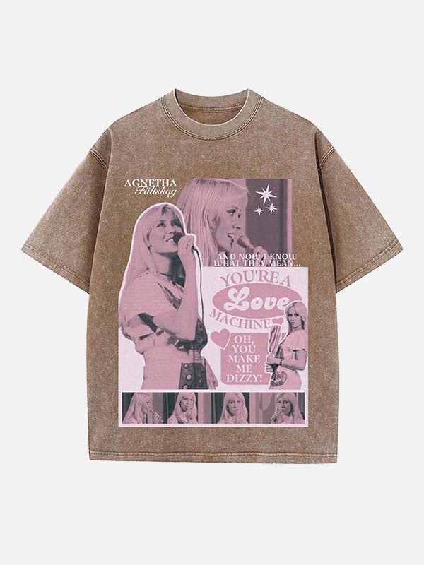 ABBA Print Round Neck T-shirt