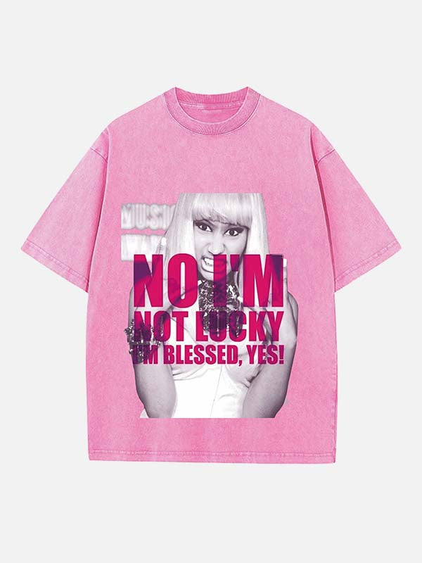 Nicki Minaj Print Round Neck T-shirt