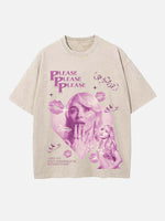 Sabrina Carpenter Print Round Neck T-shirt