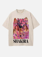 Shakira Print Round Neck T-shirt